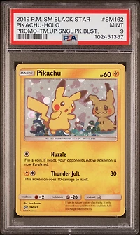 2019 Pokemon Sm Black Star Promo Sm162 Pikachu-holo Team Up Single Pack Blisters PSA