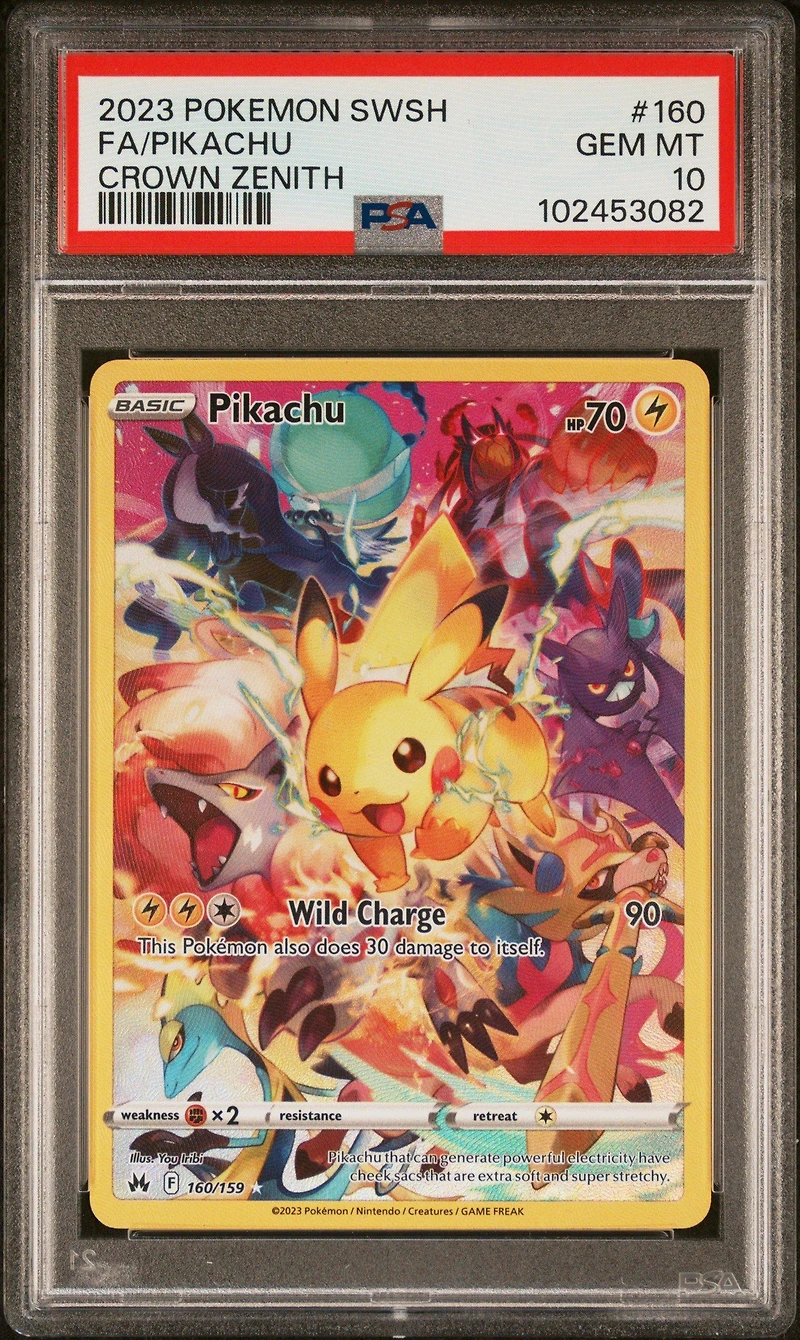 2023 Pokemon Sword And Shield Crown Zenith 160 Full Art/pikachu PSA