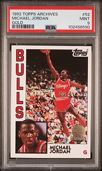 1992 Topps Archives 52 Michael Jordan Gold PSA 9