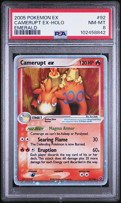 2005 Pokemon Ex Emerald 92 Camerupt Ex-holo PSA