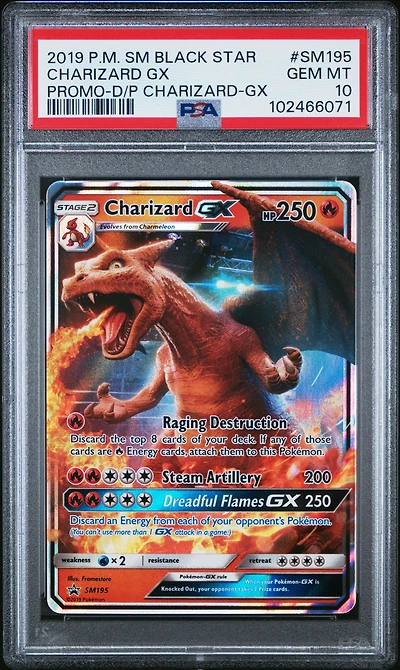 2019 Pokemon Sm Black Star Promo Sm195 Charizard Gx Detective Pikachu Charizard-gx PSA