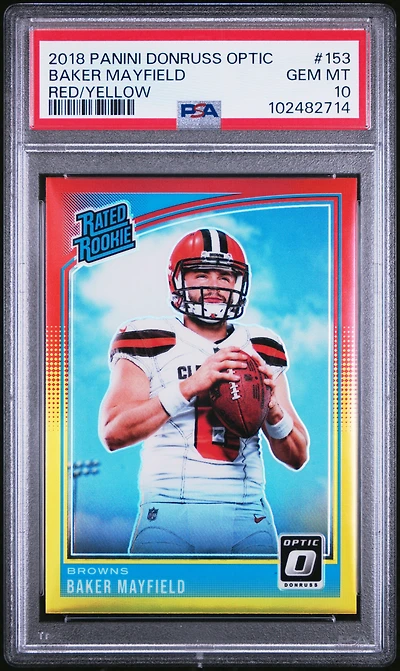2018 Panini Donruss Optic 153 Baker Mayfield / PSA