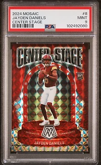 2024 Panini Mosaic Center Stage 8 Jayden Daniels PSA 9