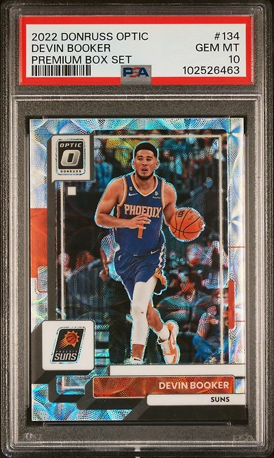 2022 Panini Donruss Optic 134 Devin Booker Premium Box Set PSA 10