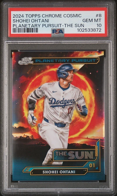 2024 Topps Chrome Cosmic Planetary Pursuit 8 Shohei Ohtani The Sun PSA