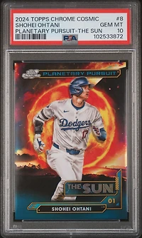 2024 Topps Chrome Cosmic Planetary Pursuit 8 Shohei Ohtani The Sun PSA