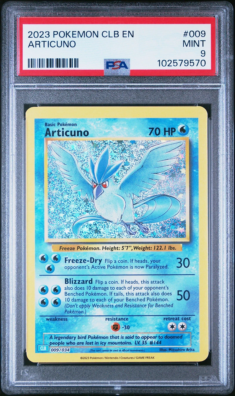 2023 Pokemon Clb-trading Card Game Classic Blastoise & Suicune Ex Deck 009 Articuno PSA