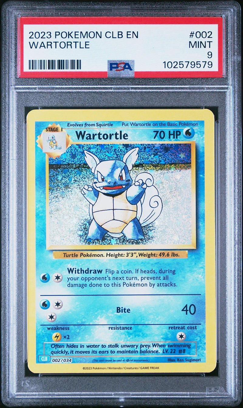2023 Pokemon Clb-trading Card Game Classic Blastoise & Suicune Ex Deck 002 Wartortle PSA
