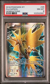 2016 Pokemon Xy Generations 29 Full Art/zapdos PSA
