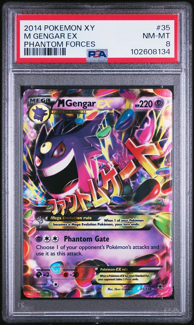 2014 Pokemon Xy Phantom Forces 35 M Gengar Ex PSA