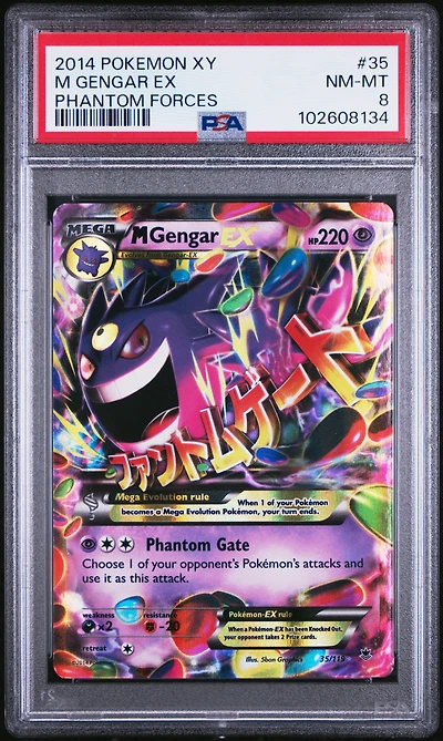 2014 Pokemon Xy Phantom Forces 35 M Gengar Ex PSA