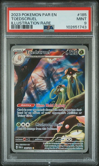2023 Pokemon Par En-paradox Rift 185 Toedscruel Illustration Rare PSA
