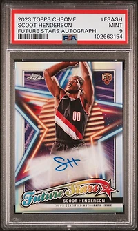 2023 Topps Chrome Future Stars Autographs Fsash Scoot Henderson PSA 9