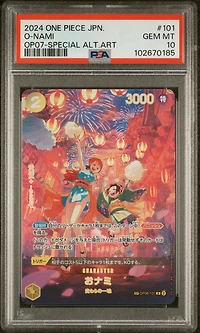 2024 One Piece Japanese Op07-500 Years In The Future 101 O-nami Special Alternate Art PSA 10