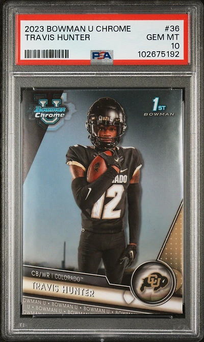 2023 Bowman University Chrome 36 Travis Hunter PSA