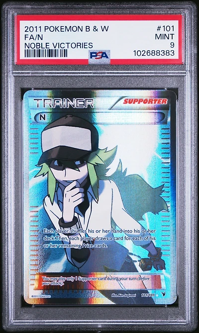 2011 Pokemon Black & White Noble Victories 101 Full Art/n PSA 9
