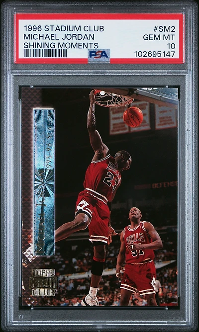 1996 Stadium Club Shining Moments Sm2 Michael Jordan PSA
