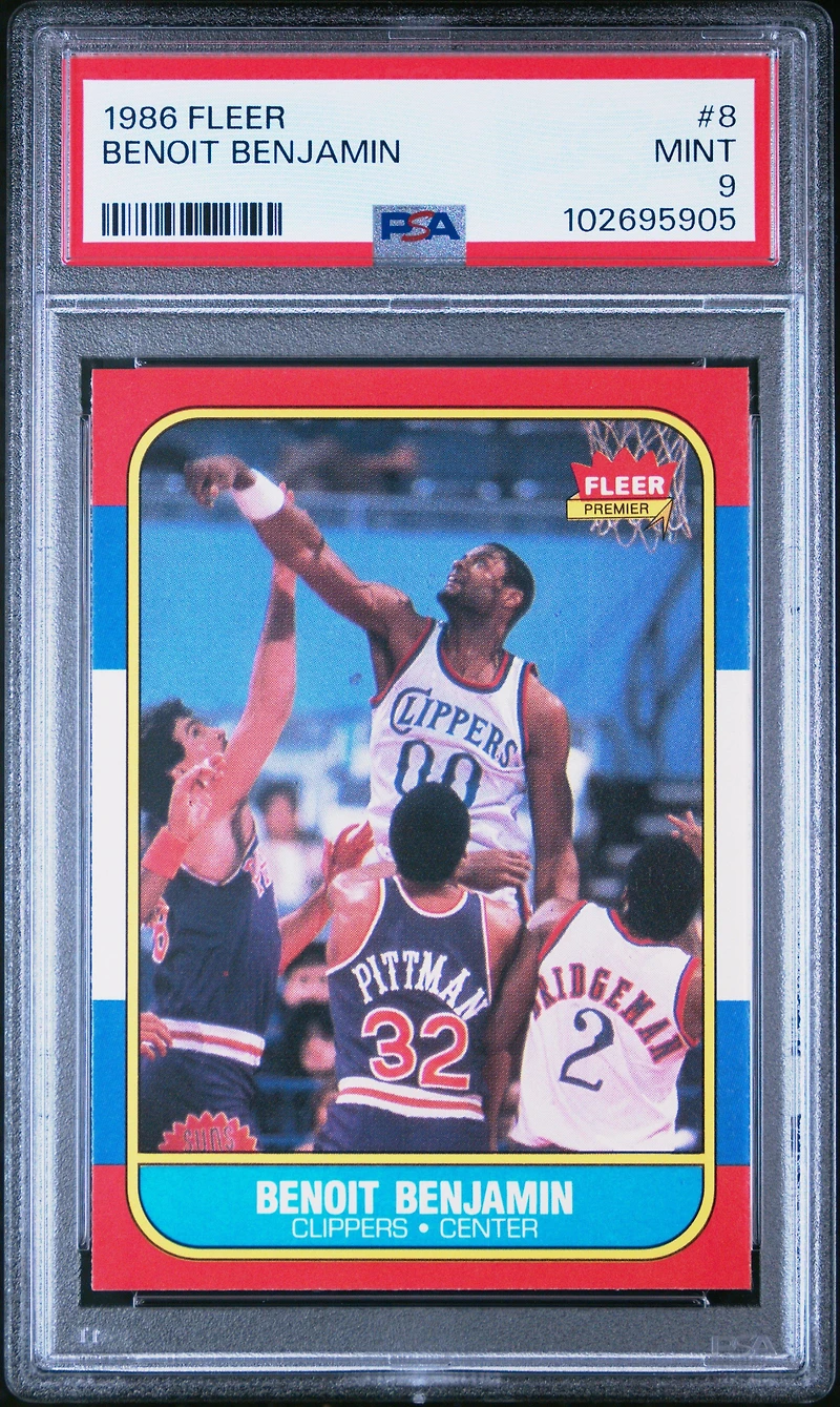 1986 Fleer 8 Benoit Benjamin PSA 9