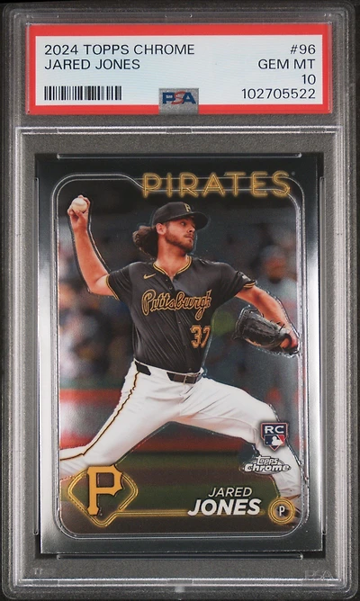 2024 Topps Chrome 96 Jared Jones PSA 10