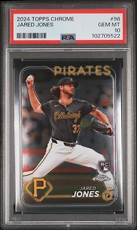 2024 Topps Chrome 96 Jared Jones PSA 10