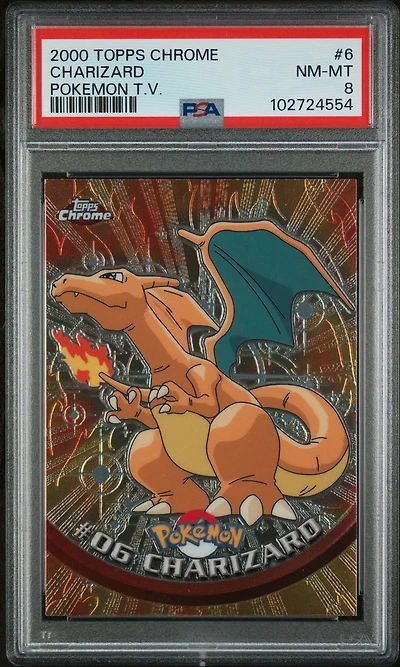 2000 Topps Chrome Pokemon T.v. 6 Charizard PSA