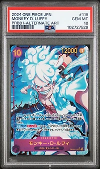 2024 One Piece Japanese Prb01-premium Booster -one Piece Card The Best- Monkey D. Luffy Alternate Art PSA 10