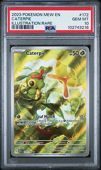 2023 Pokemon Mew En-151 172 Caterpie Illustration Rare PSA