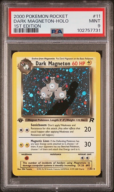 2000 Pokemon Rocket 11 Dark Magneton-holo 1st Edition PSA