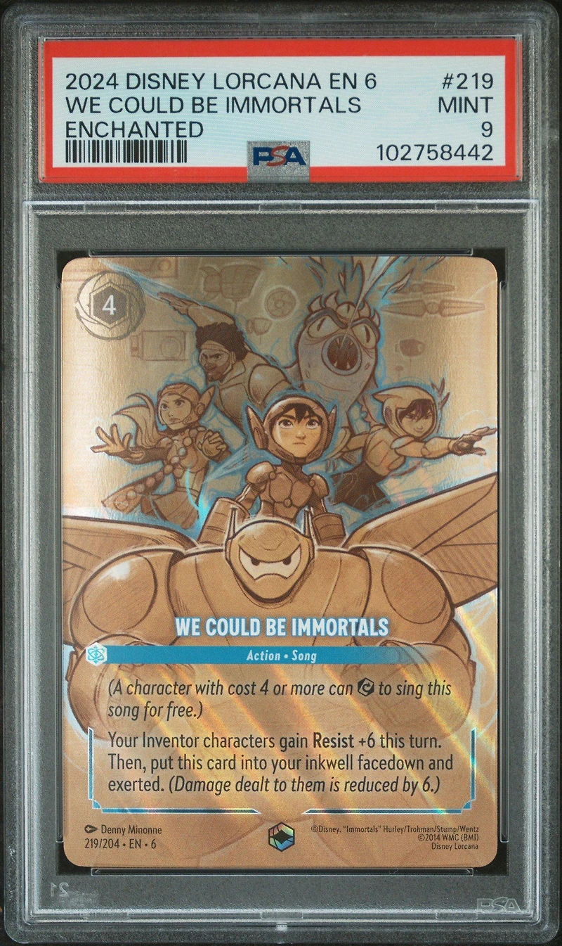 2024 Disney Lorcana En 6-azurite Sea 219 We Could Be Immortals Enchanted PSA