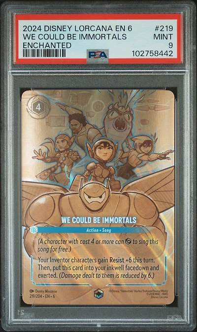 2024 Disney Lorcana En 6-azurite Sea 219 We Could Be Immortals Enchanted PSA
