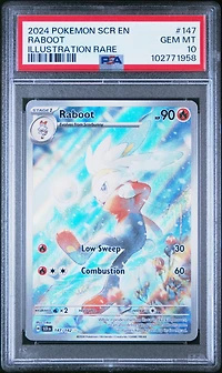 2024 Pokemon Scr En-stellar Crown 147 Raboot Illustration Rare PSA