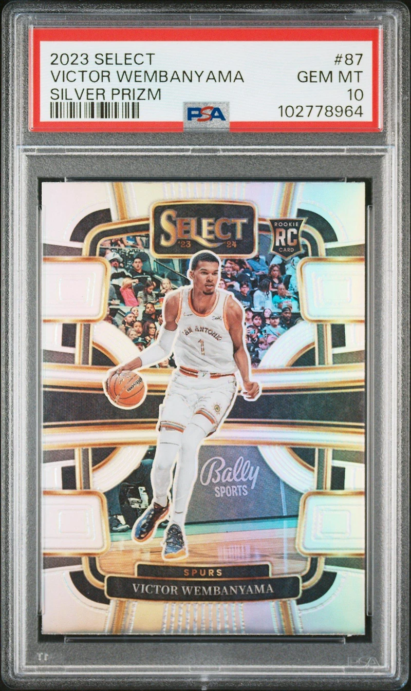 2023 Panini Select 87 Victor Wembanyama Silver Prizm PSA