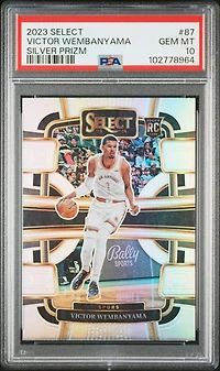 2023 Panini Select 87 Victor Wembanyama Silver Prizm PSA