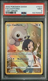 2022 Pokemon Sword & Shield Lost Origin Tg11 Full Art/castform PSA