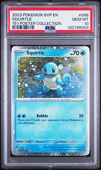 2023 Pokemon Svp En-sv Black Star Promo 048 Squirtle 151 Poster Collection PSA 10