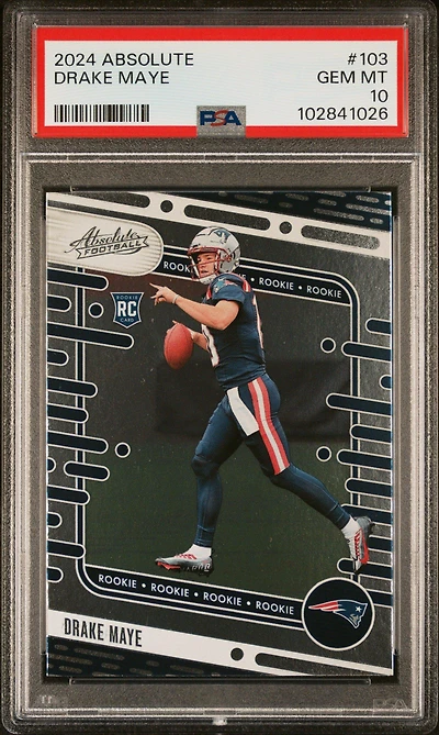 2024 Panini Absolute 103 Drake Maye PSA 10