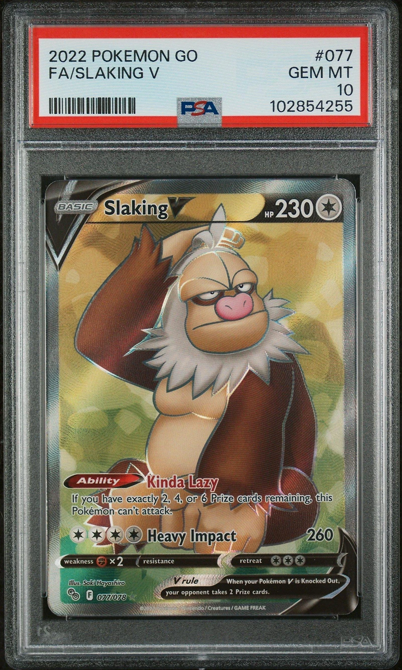 2022 Pokemon Go 077 Full Art/slaking V PSA