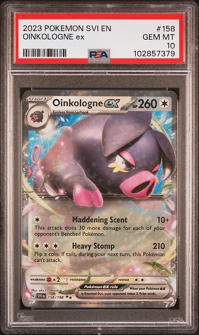 2023 Pokemon Svi En-scarlet & Violet 158 Oinkologne Ex PSA