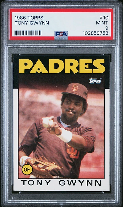 1986 Topps 10 Tony Gwynn PSA 9