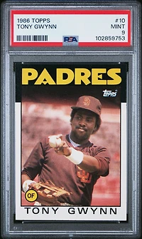 1986 Topps 10 Tony Gwynn PSA 9