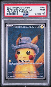 2023 Pokemon Svp En-sv Black Star Promo 085 Pikachu With Grey Felt Hat Pokemon X Van Gogh PSA