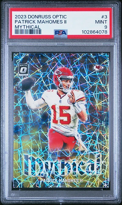 2023 Panini Donruss Optic Mythical 3 Patrick Mahomes Ii PSA 9