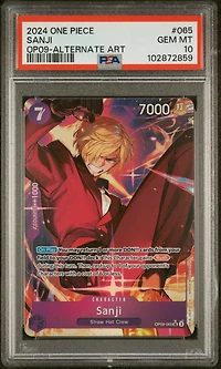 2024 One Piece Op09-emperors In The New World 065 Sanji Alternate Art PSA 10