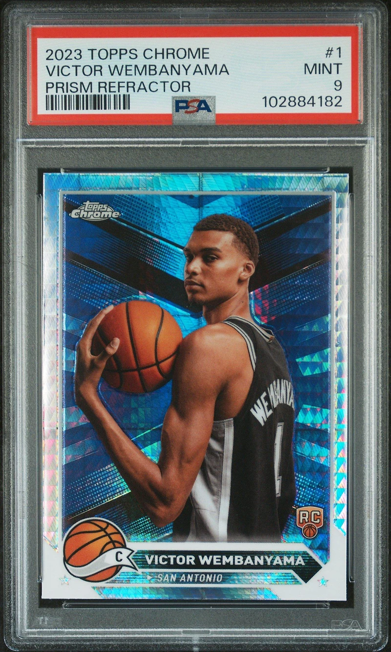 2023 Topps Chrome 1 Victor Wembanyama Prism Refractor PSA 9