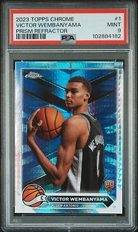 2023 Topps Chrome 1 Victor Wembanyama Prism Refractor PSA 9