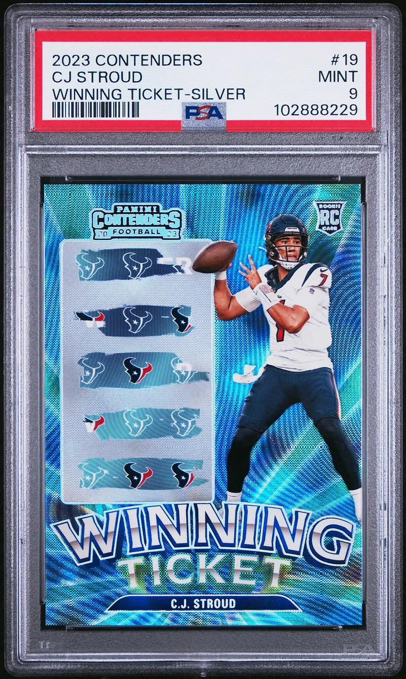 2023 Panini Contenders Winning Ticket 19 Cj Stroud Silver PSA 9