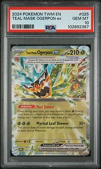 2024 Pokemon Twm En-twilight Masquerade 025 Teal Mask Ogerpon Ex PSA