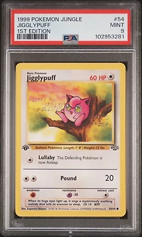 1999 Pokemon Jungle 54 Jigglypuff 1st Edition PSA