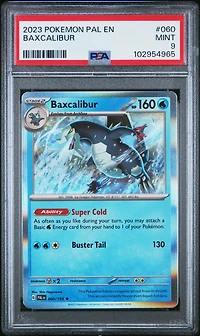 2023 Pokemon Pal En-paldea Evolved Baxcalibur PSA