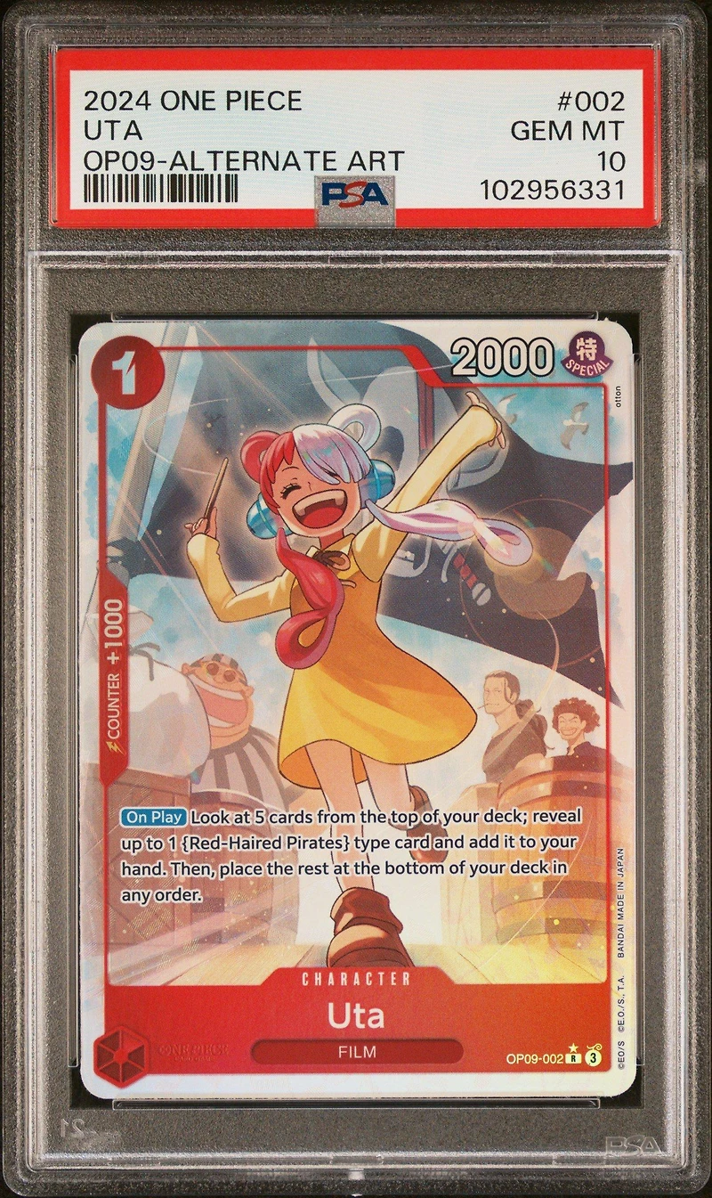 2024 One Piece Op09-emperors In The New World 002 Uta Alternate Art PSA 10